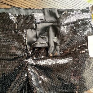 NWT BeBop Black Sequined Shorts Size 11 Jrs.